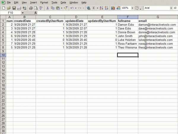 excel template for contacts