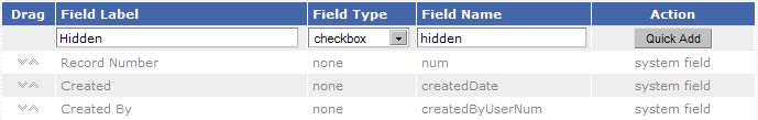 Adding a special field